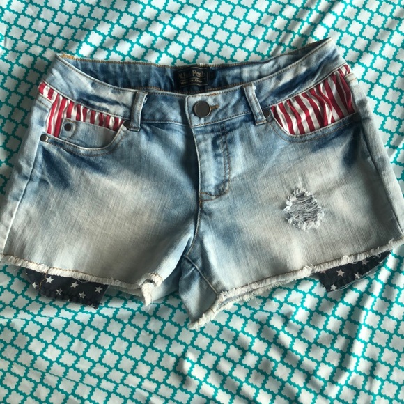 Light Blue Jean Shorts - Picture 1 of 5